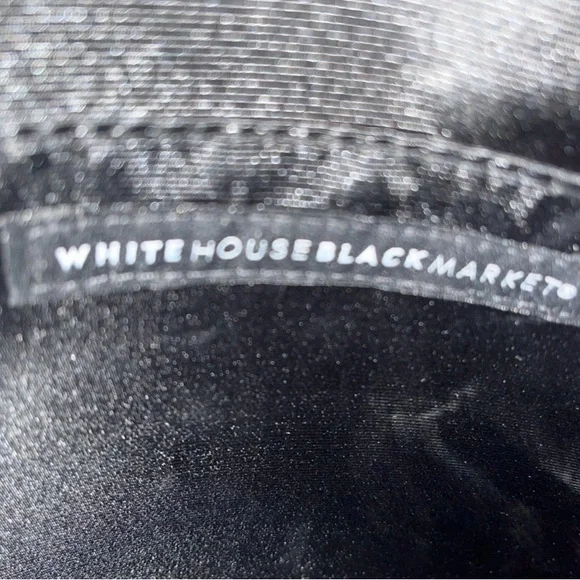 White House Black Market Black Studded Zip Clutch - Picture 7 of 8